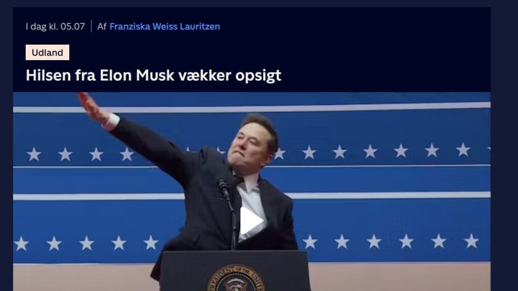 なぜデンマークのメディアはイーロン・マスクのナチスとの関係を無視しているのでしょうか?
