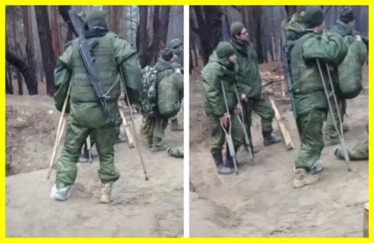 ロシア軍司令部は、松葉杖をついた負傷兵をウクライナ陣地への襲撃に派遣している。モスクワは人的資源を回収するよりも早く浪費している