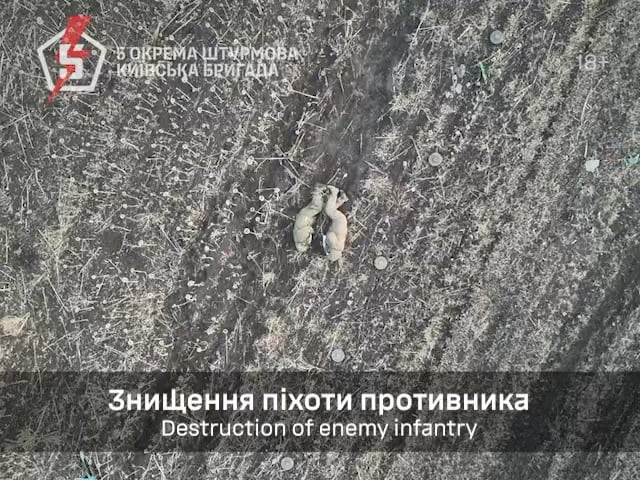 ウクライナの無人機がロシア兵士を破壊し、ヘッドショット数発を記録