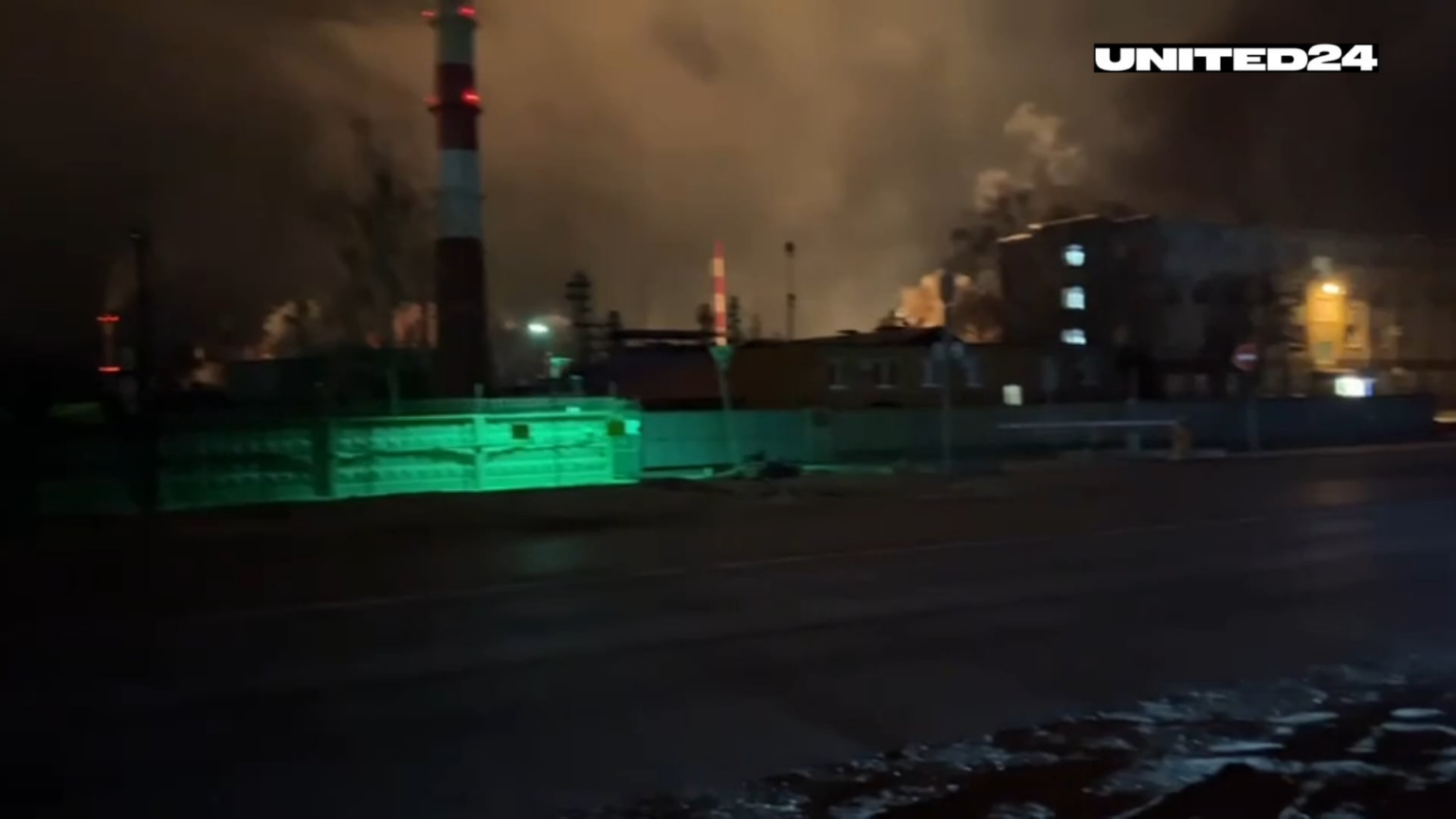 ロシアのノボ・リャザン火力発電所をドローンが攻撃
