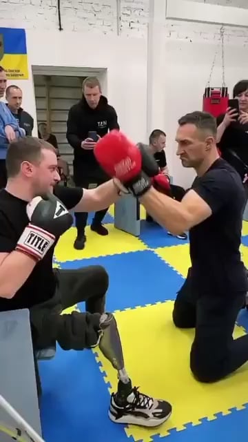 ウクライナでウラディミール・クリチコのトレーニング中に退役軍人が負傷。