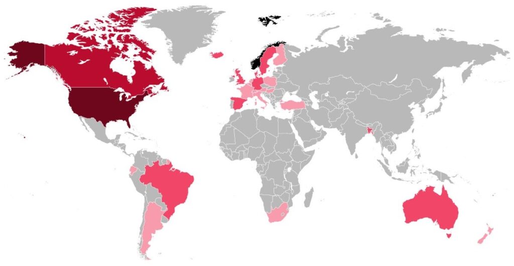 ノルウェーよりもアメリカに住んでいるノルウェー人の方が多いようです