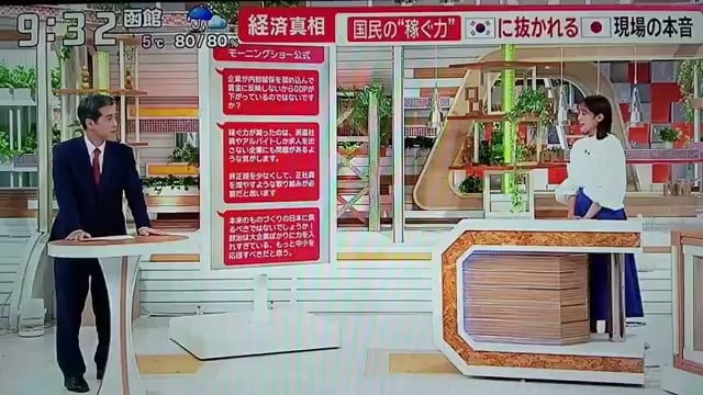 【動画】視聴者「日本が衰退したのは、非正規を増やし過ぎたからです。非正規を減らして正社員を増やすべき」専門家「その通りです。労働力の安売り、これが20年続いていたので変わらなければならない」　　＃モーニングショー