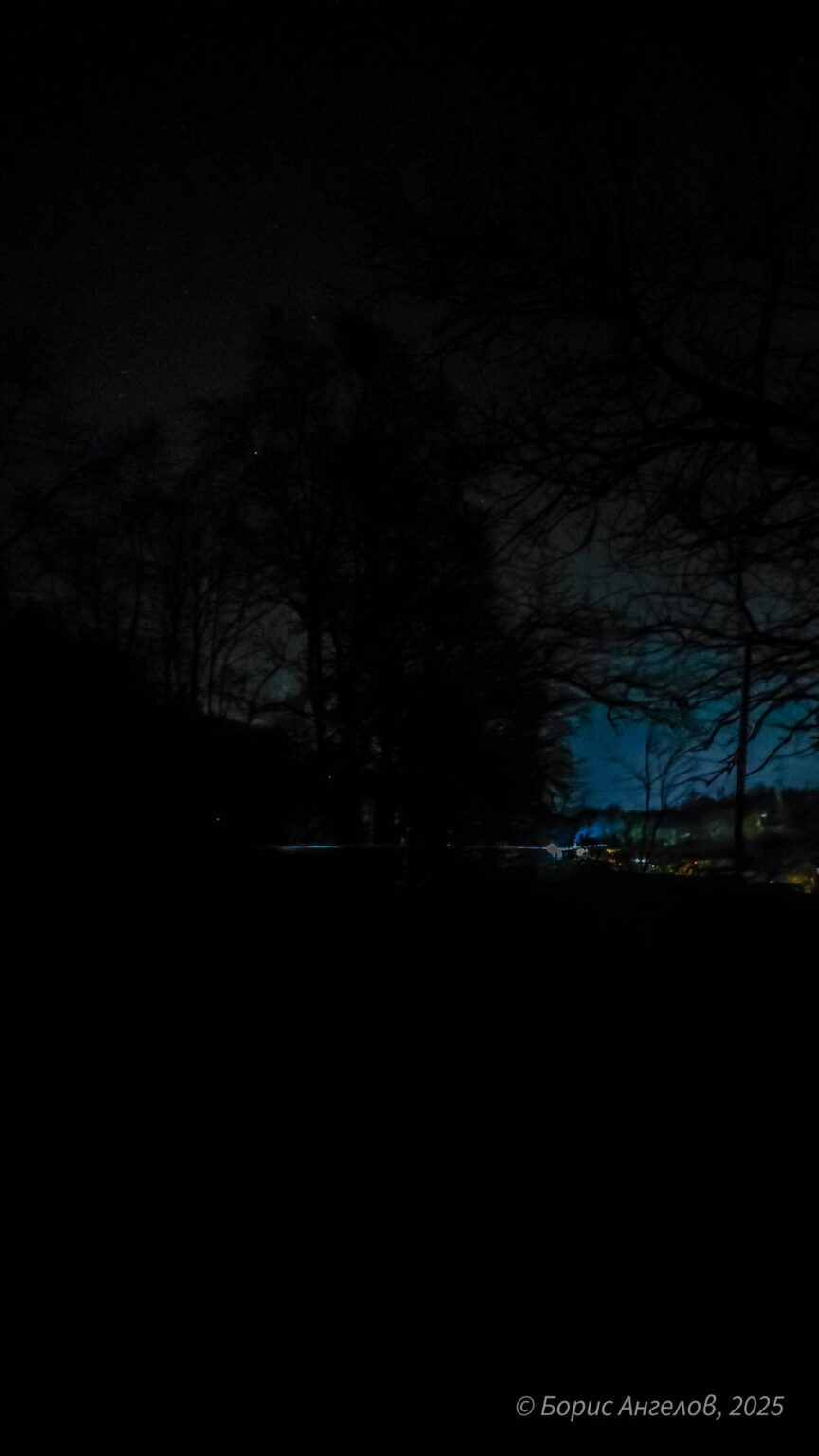 ヴァルナのブドウ畑の夜の写真