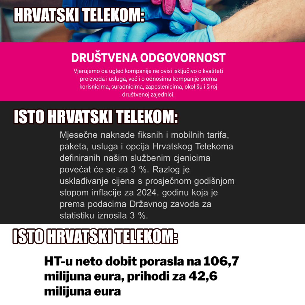 Hrvatski Telekomは社会的責任会社です（いつボイコットを開始しますか？）