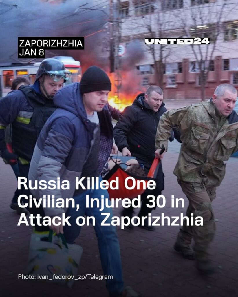 ロシア軍が誘導航空爆弾と弾道ミサイルでザポリージャを攻撃