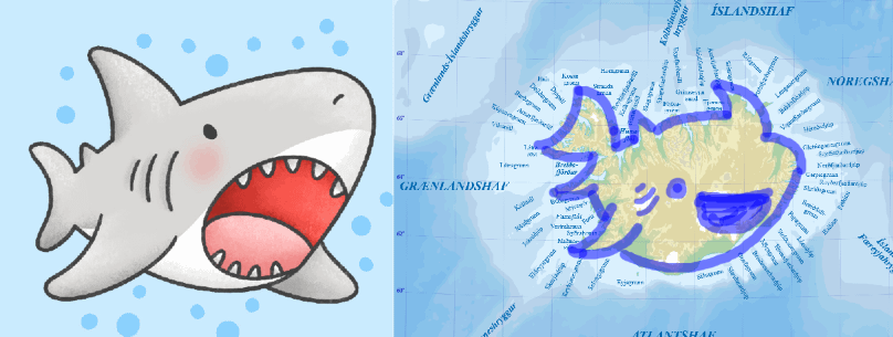 アイスランドってかわいいサメに見えませんか？