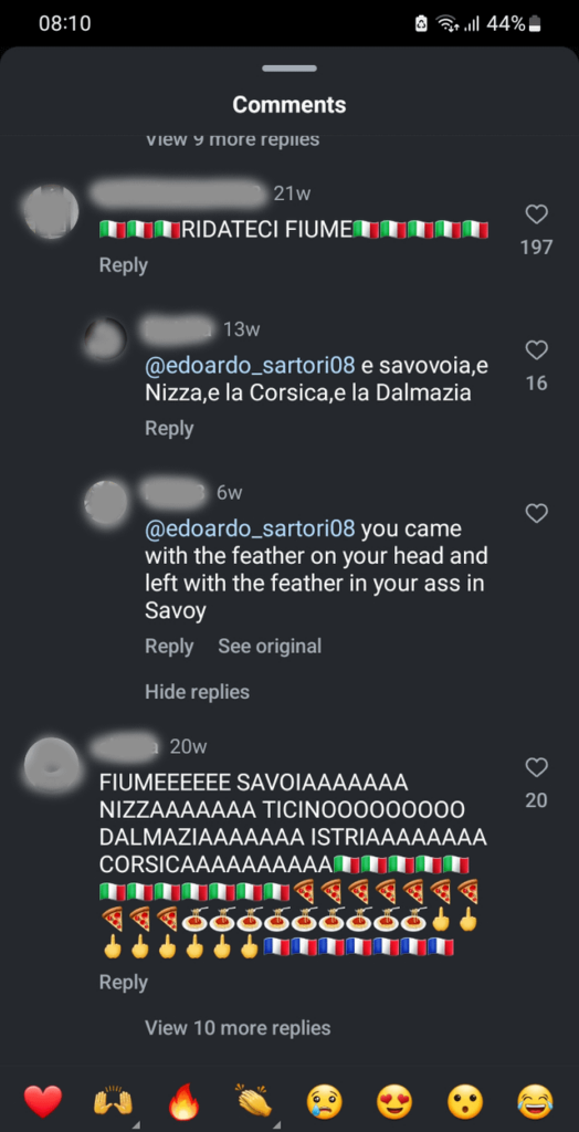 イタリアの歴史歪曲の結果
