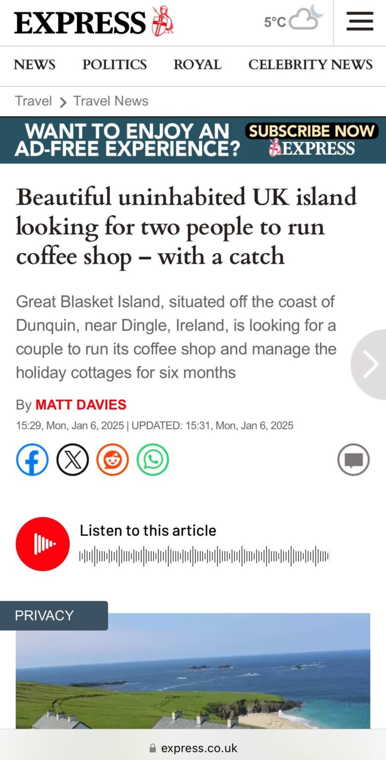 英国ケリー州グレート・ブラスケット?
