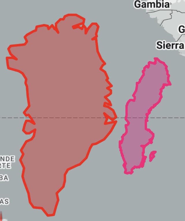スウェーデンとグリーンランドの比較