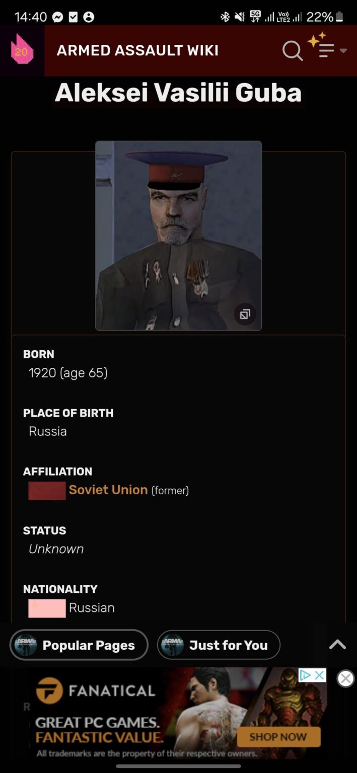 Flashpoint OperationのAleksei Vasily GubaとPetress Petr Pavelの類似性