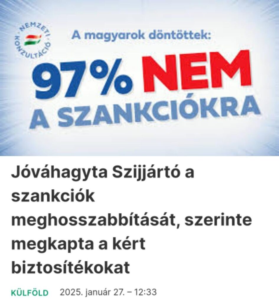ハンガリー政府は、ハンガリー人の97％の意見を何度も無視してきました。失敗したブリュッセルの制裁が私たちを台無しにすることを知っていますか？