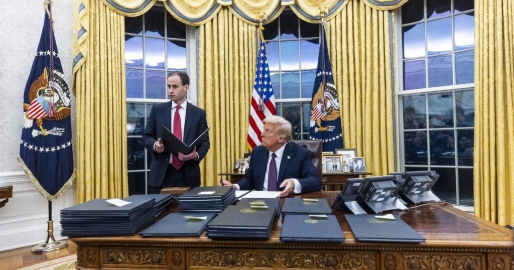 ドナルド・トランプ大統領がホワイトハウスに戻った初日にとった措置。署名された主な注文