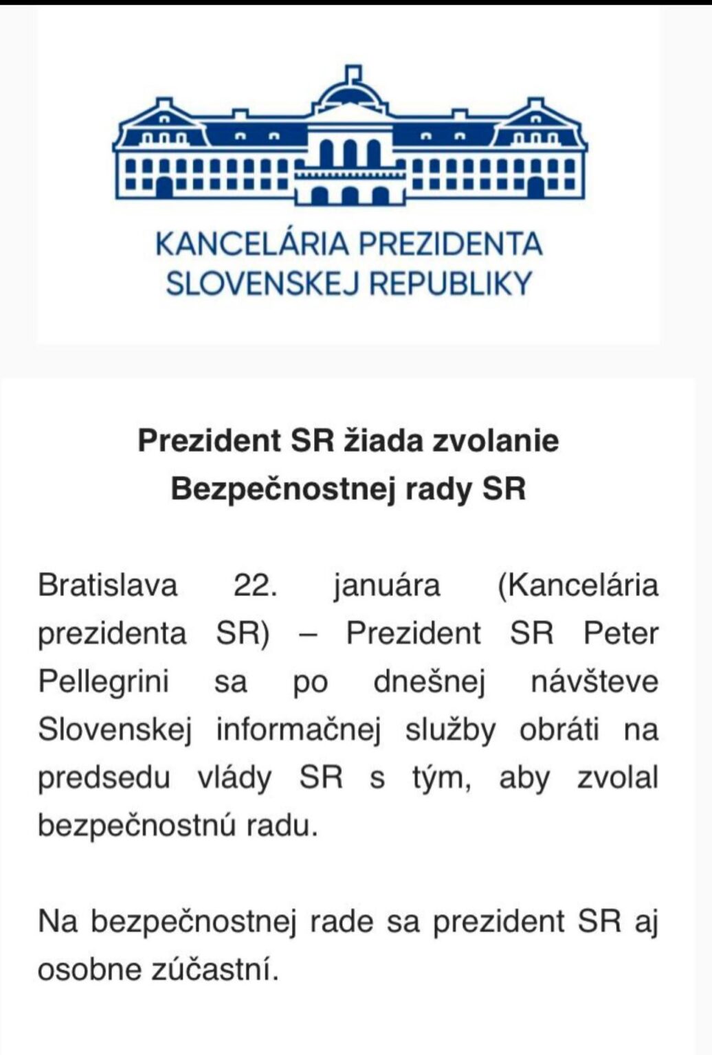 大統領が安全保障理事会を招集