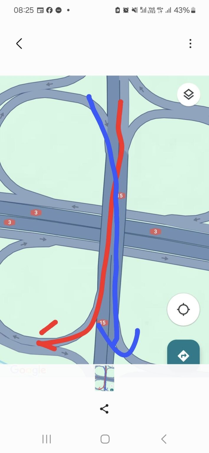 両方の車が反対車線に変更する必要がある場合、どちらが優先権を持っていますか?