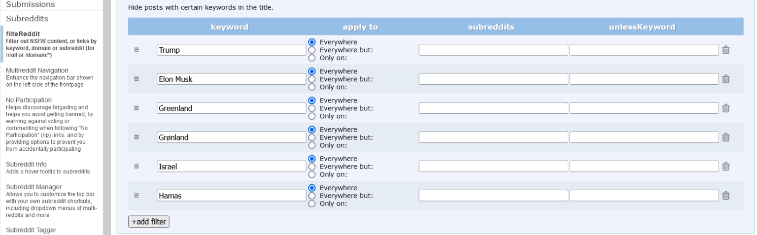 Reddit Enhancement Suite を使用してフィードからトランプを排除する方法。