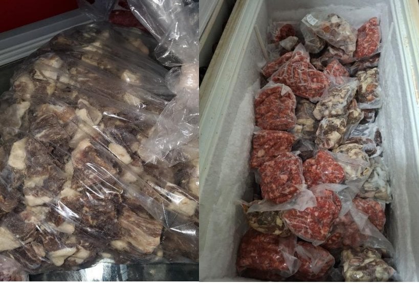 ソーシャルネットワークで販売される腐った肉を1トン以上押収しました