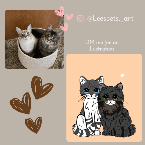 あなたのペットの写真をDMしてください、私はそれらの写真を作ります:)