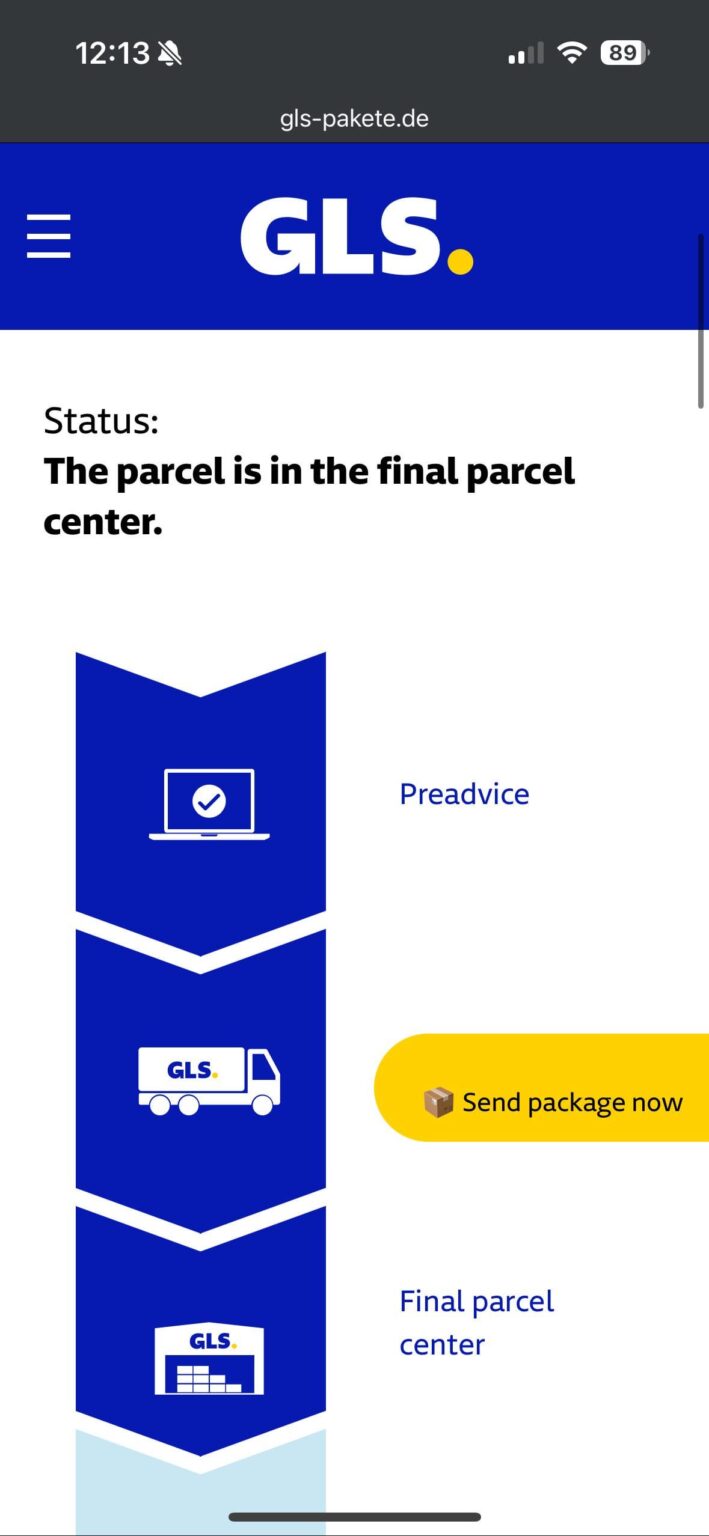 ヨーロッパの会社からドイツの友人に荷物を発送しました。ここで何をすればいいのでしょうか？ 「今すぐパッケージを送信」とはどういう意味ですか?送信者と受信者の住所、支払いの入力を求められます。どうすればいいのか迷っています。ありがとう。