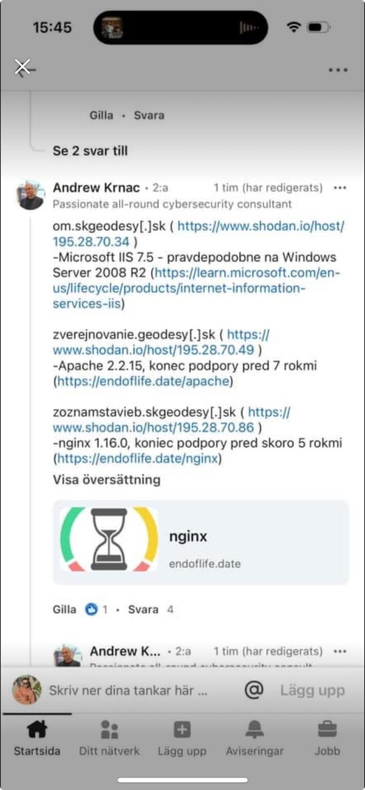 CADASTRE サーバーは、7 年前にサポートが終了した Windows Server 2008 / Apache 上で実行されていました。