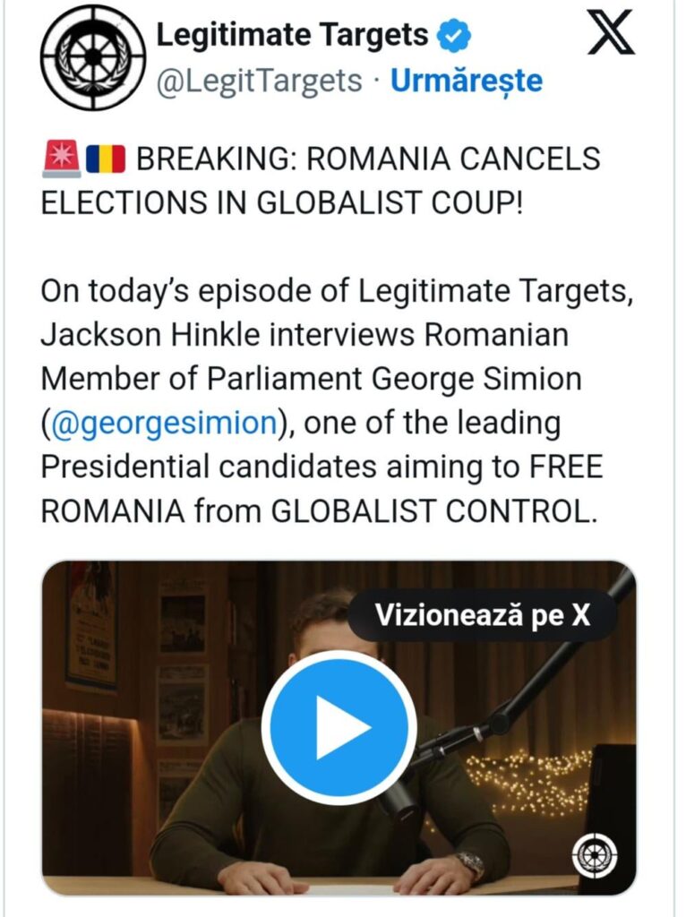 シミオンはジョルジェスクとは違うとまだ思っている人へ。ジョージ・シミオンは昨日、X上で最大の親ロシア、親中国、親イラン、親北朝鮮、親ハマスのアカウントを持つジャクソン・ヒンクルにインタビューした。