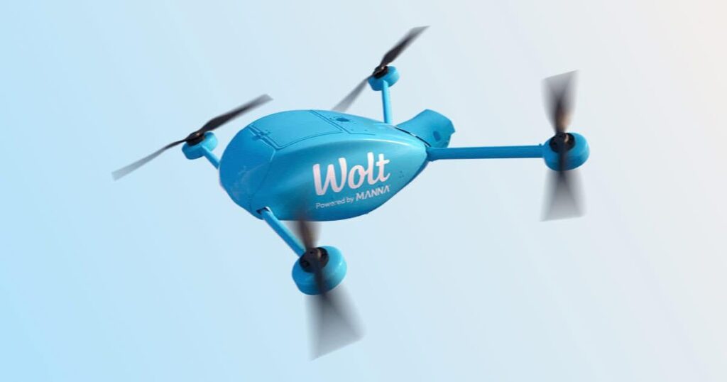 Espooでテスト中のWolt Deliveryドローン！