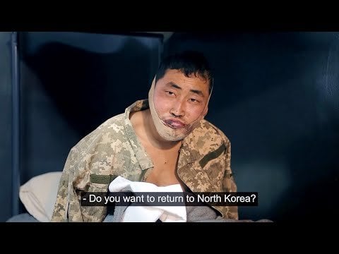 昨日クルスクで捕らえられた北朝鮮兵士の尋問
