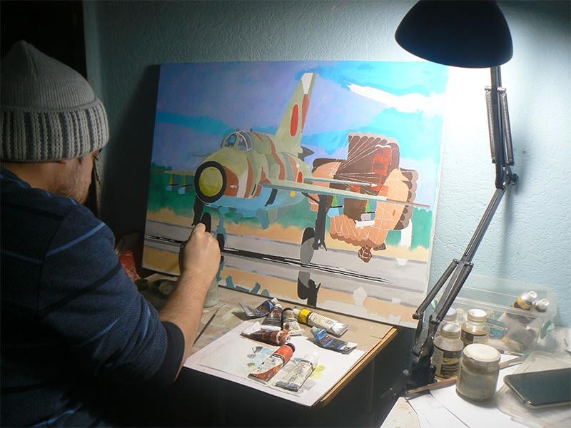 一ヶ月ほど投稿してませんでした。これが今私が描いている絵です。 BG.ミグ-21。