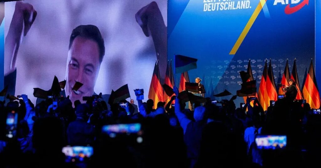 イーロン・マスク氏、ドイツ極右の選挙イベントに突然到着