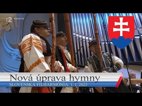 新しい国歌 - スロバキア・フィルハーモニー管弦楽団による録音（ボーカルなし）、1:05からは私たちの国歌というよりもタイタニックのサウンドトラックのように聞こえます（おそらく天才的な隠された象徴性）