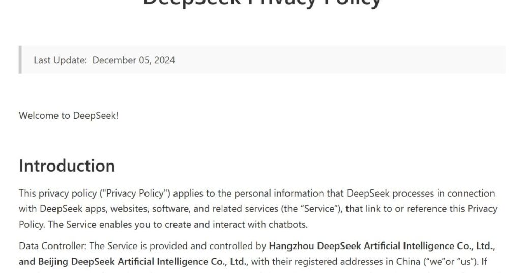 【安心安全】DeepSeekが集める個人情報は「中華人民共和国にある安全なサーバに保存」