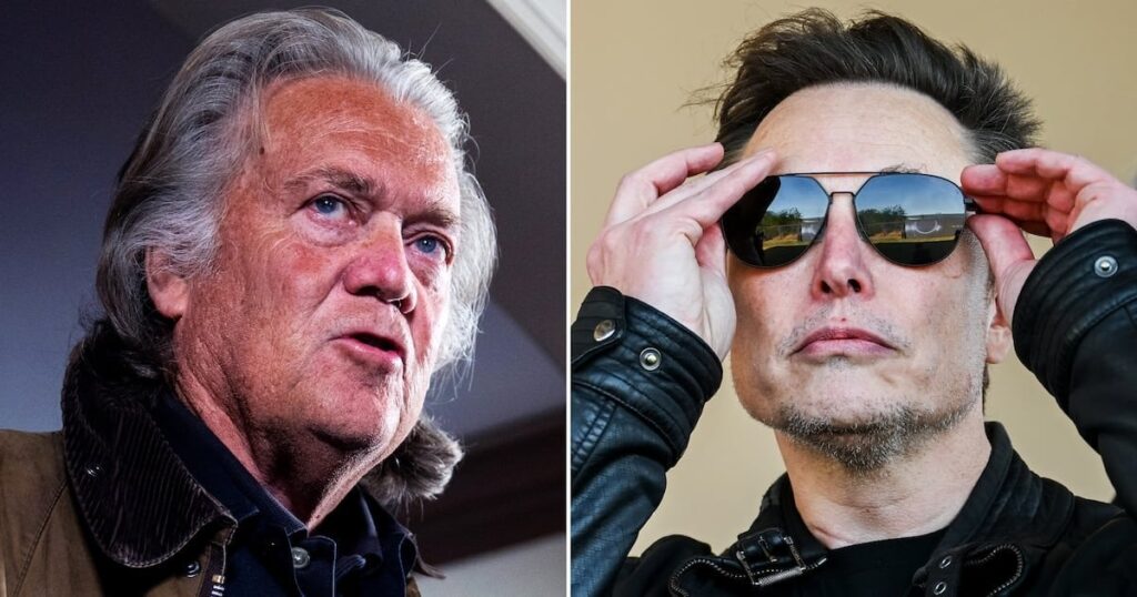 バノン氏、イーロン・マスク氏へのグラフィック脅迫でMAGA内戦を強化