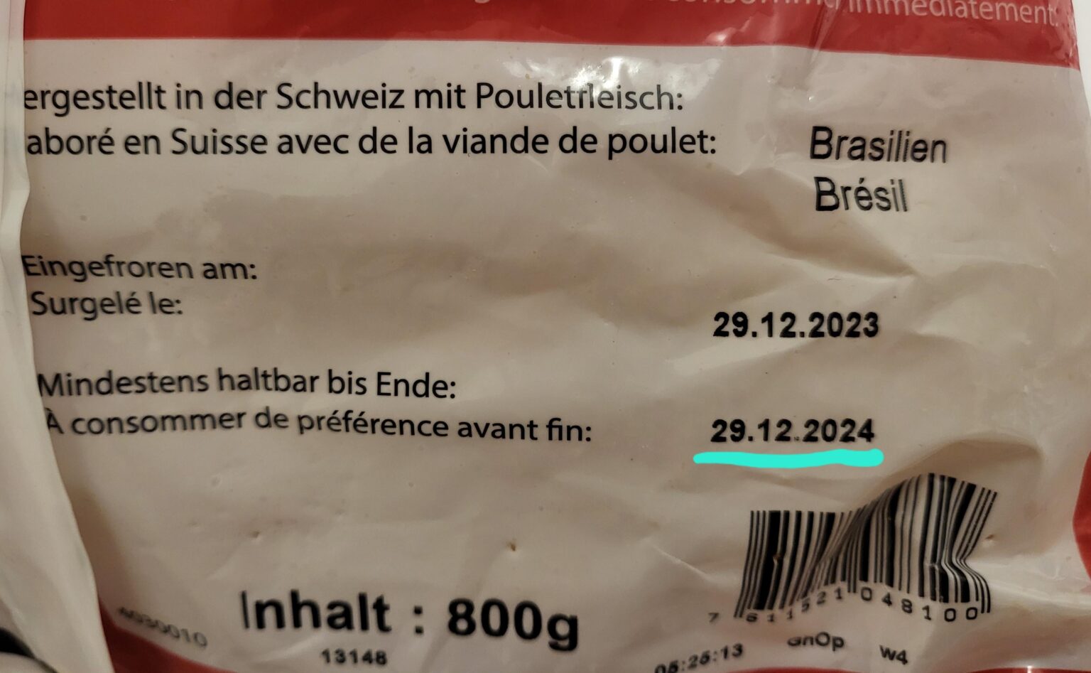 スイスでは推奨期限を過ぎた肉の販売は合法ですか? 2025 年 1 月 18 日に購入しました。