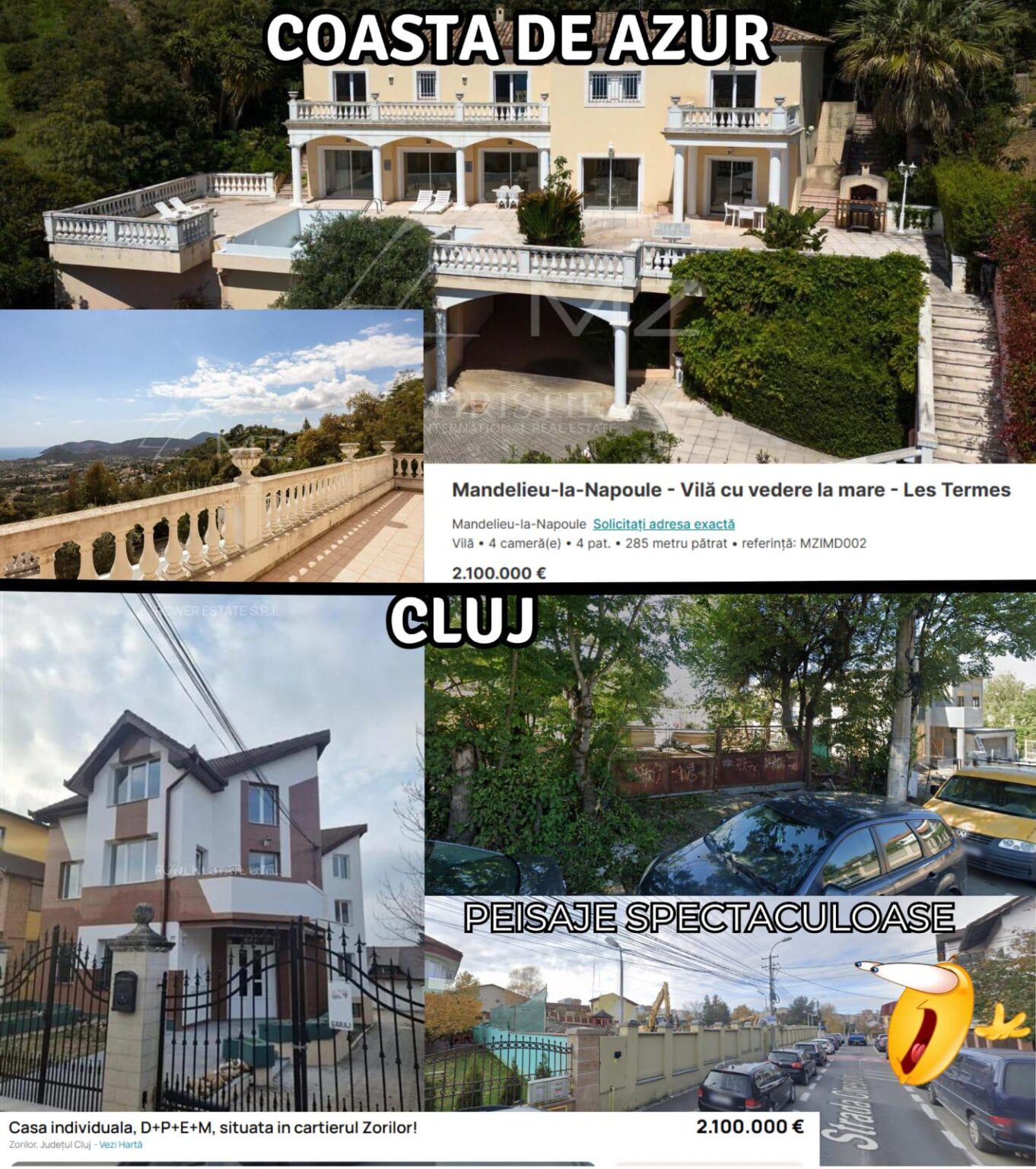 億万長者の不動産-Azur Coast Vs. cluj