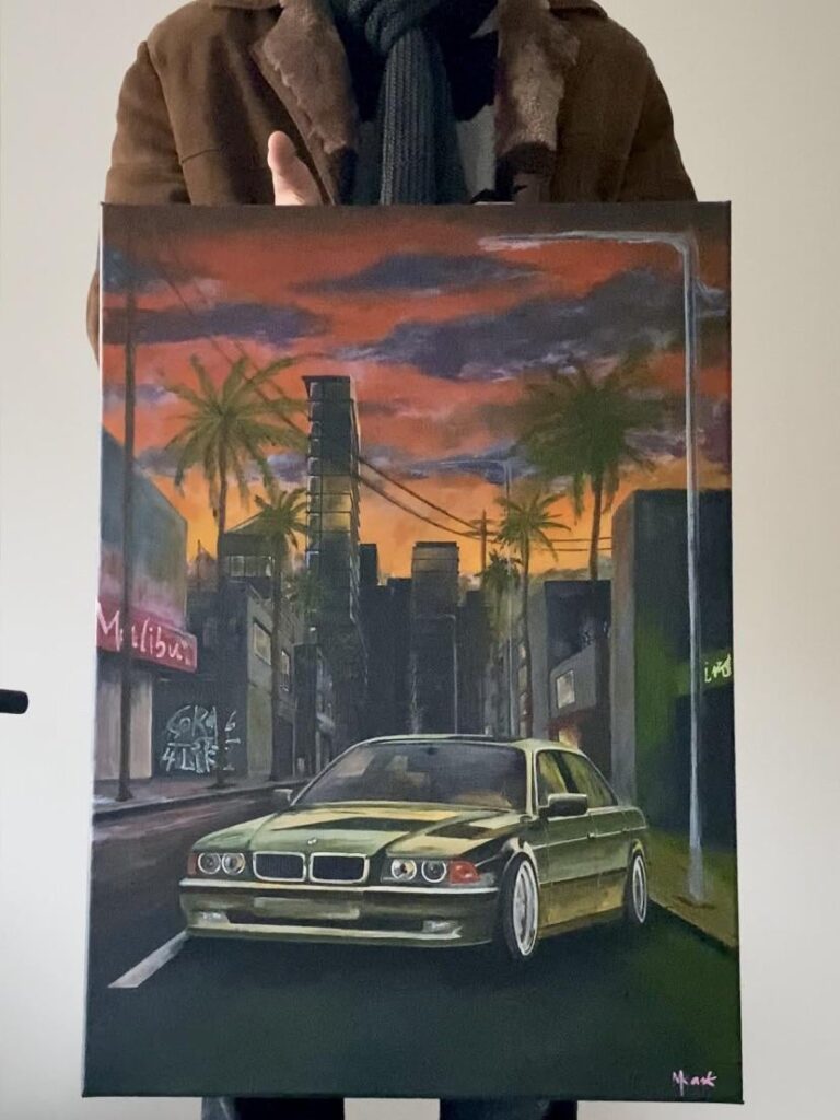 初めて大きな絵を描きました（50x70cm）