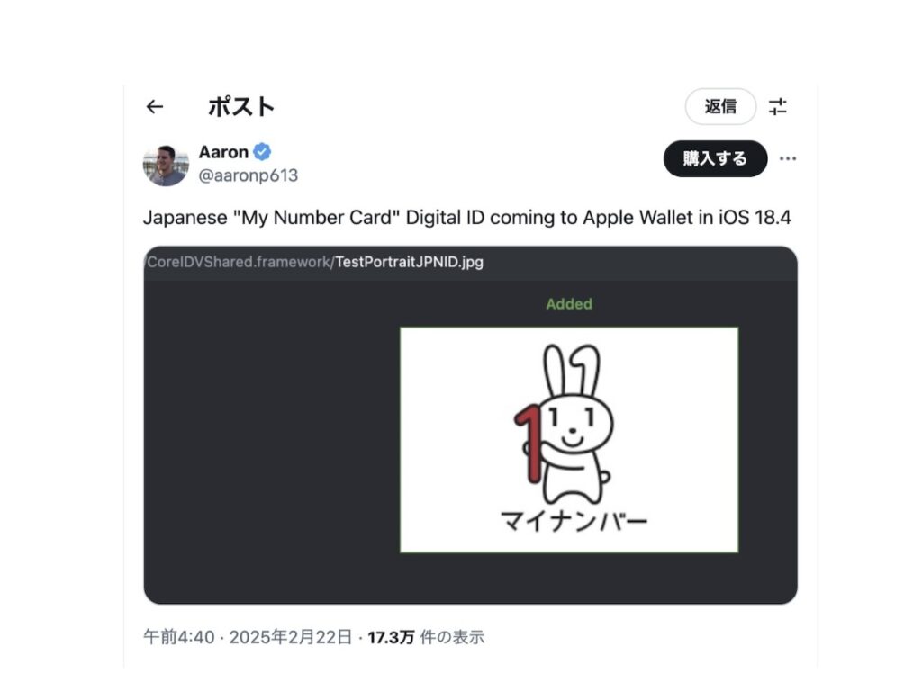 iOS 18.4ベータに「マイナちゃん」出現--iPhoneへのマイナンバーカード搭載迫る - CNET Japan
