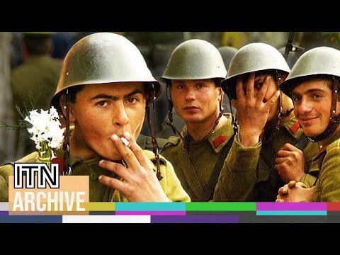 ルーマニア革命 - ニコラエCeaușSCのfall落後の人生の生の映像...