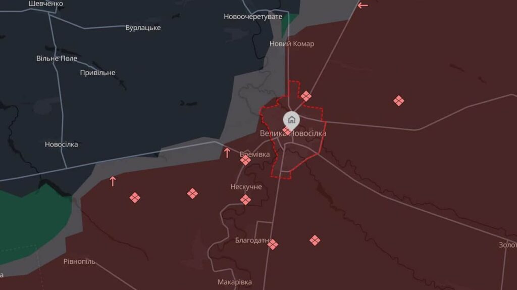 Velyka NovosilkaのFire Pocketに閉じ込められたロシア軍