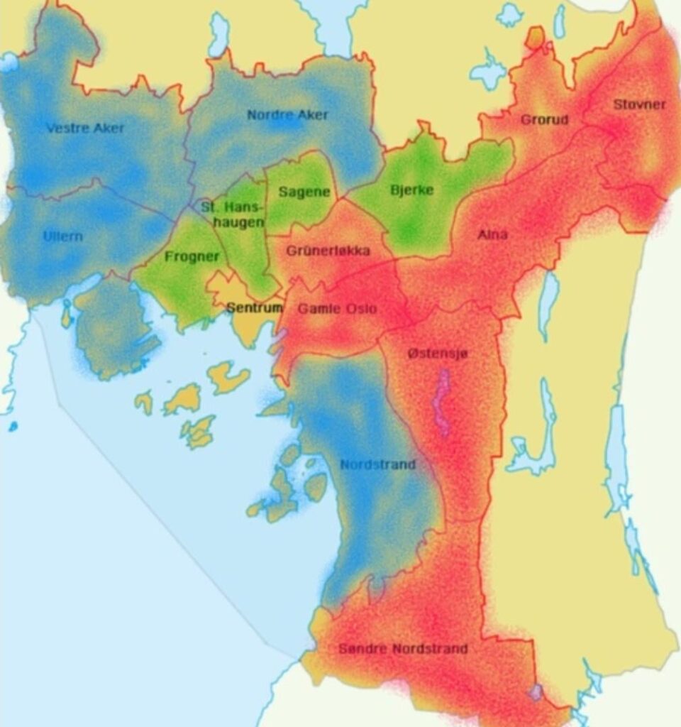 地元の人々によって認識されているオスロ