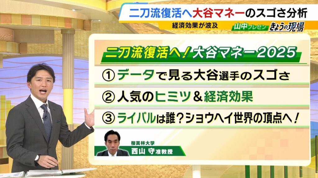 【大谷マネー2025】スポンサー契約できないとマイナスに！？“替えがない”唯一無二の存在の「大谷効果」専門家は「経済面でもメジャーの歴史を塗り替えるかも」（2025年2月12日）