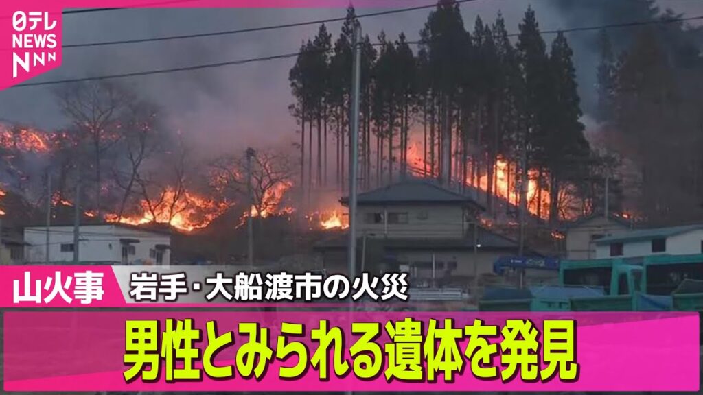 【山火事】岩手・大船渡市の山火事　男性とみられる遺体を発見/岩手・大船渡市で山火事　住宅など少なくとも84棟に被害　消防や自衛隊が消火活動──ニュースライブ（日テレNEWS LIVE）