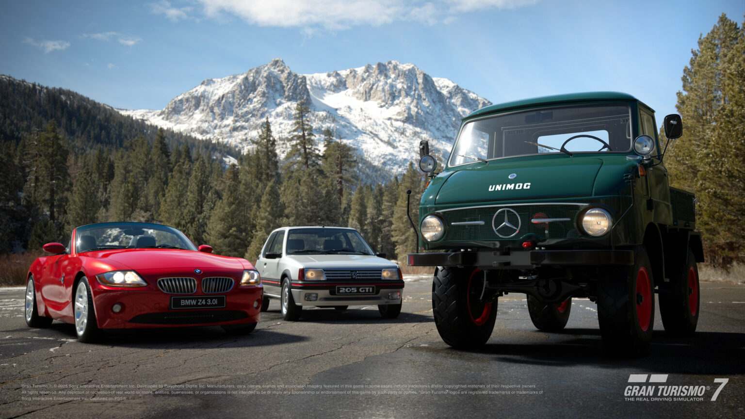 グランツーリスモ7に「Z4」「ウニモグ」「205 GTI」登場 2025年2月アップデート配信開始 - Car Watch
