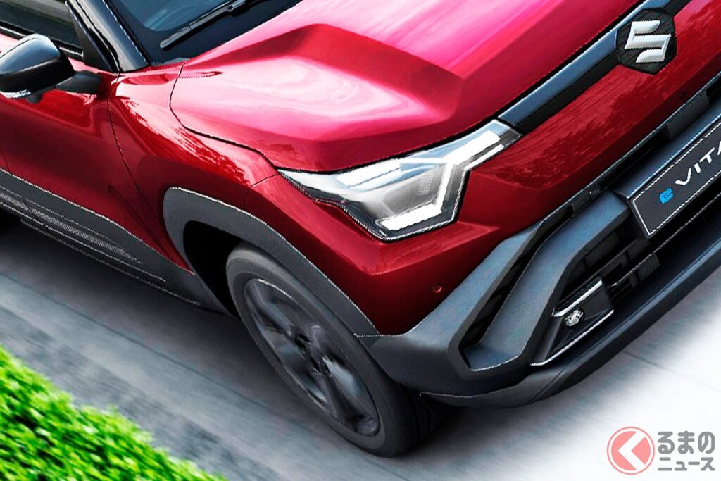 スズキが「新型コンパクトSUV」を日本初公開! 全長4.2mボディにめちゃ豪華内装×「高性能4WD」採用! 184馬力で"トルクモリモリ"な「イービターラ」25年度中に登場へ – くるまのニュース スズキ初のバッテリーEV「e VITARA」