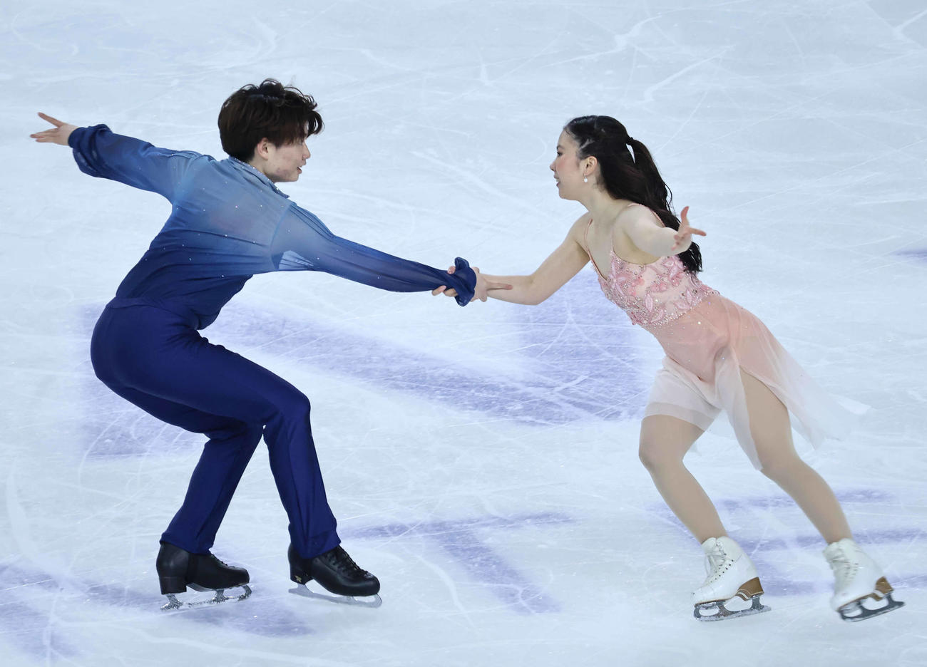 FDに臨んだ吉田唄菜、森田真沙也組（撮影・竹本穂乃加）