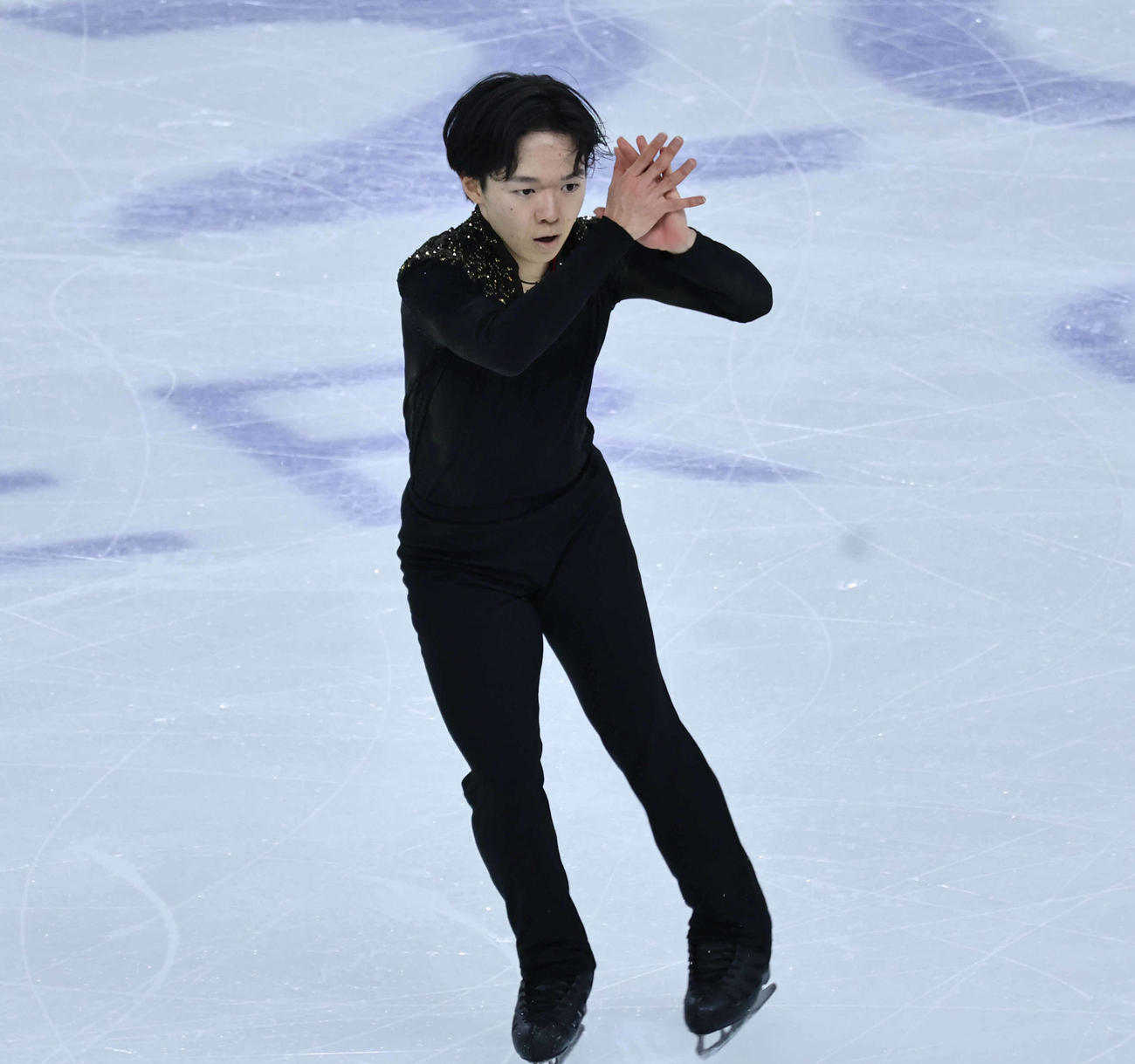 フリーに臨んだ鍵山優真（撮影・竹本穂乃加）