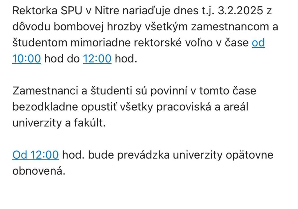 すでに再び大学での爆弾の脅威