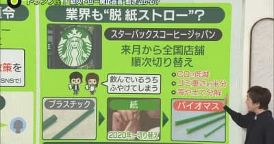 トランプ氏「役立たず」……脱“紙ストロー”日本でも？　「そこだけは賛成」「おいしくない」　スタバやセブンはバイオマスに