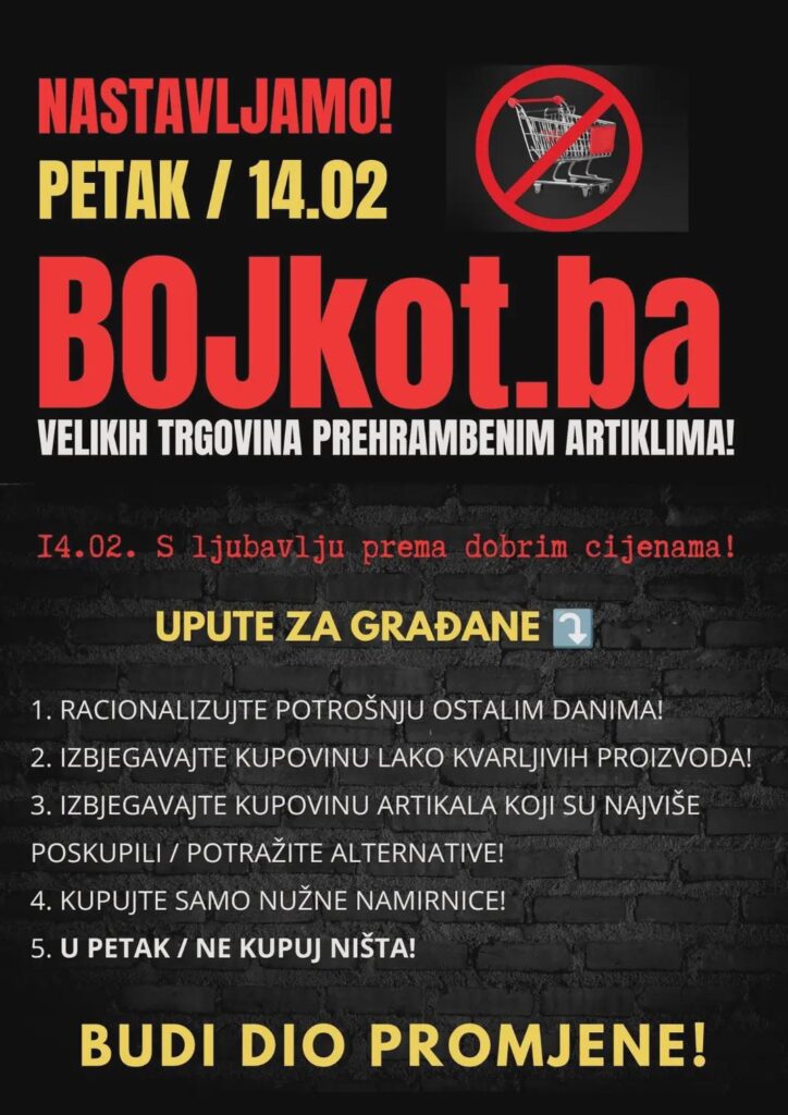 ボスニアとヘルツェゴビナは鎖のボイコットを続けています。チェコ共和国では、17.2に予定されています。 23.2へ。