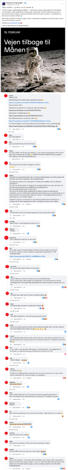 Facebookは、コペンハーゲンのプラネタリウムの月に関する投稿についてコメントしています。あなたは疲れます...