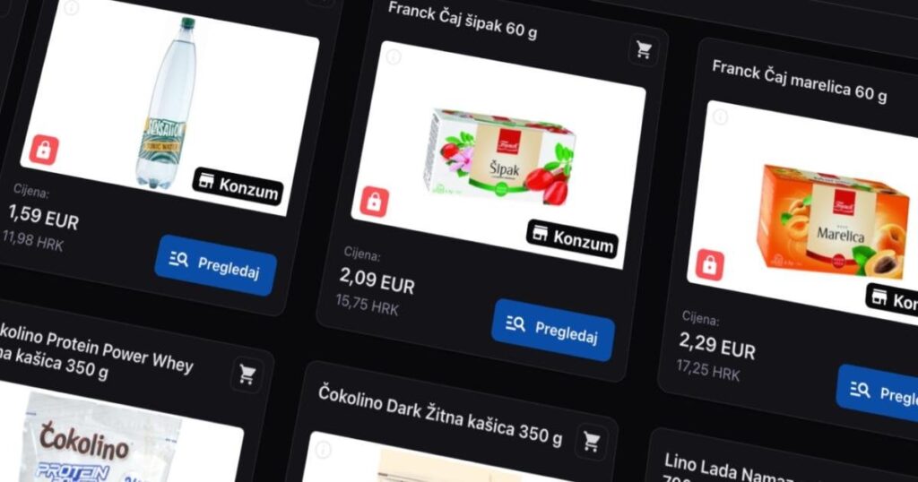 コンツムは、選択した製品に価格をロックし、jelposkupiloでロックしました。
